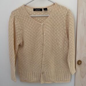 Crystal-Kobe Cardigan Sweater Shell Knit Sz. L